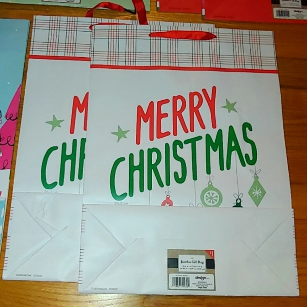 Bundle of 15 Jumbo Target Christmas Gift Bags Merry Christmas
